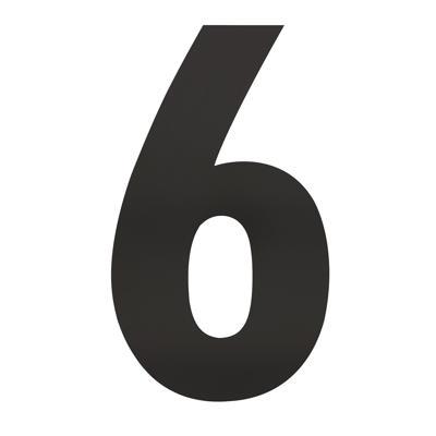 HUISNR 6 XXL HGT 50 CM RVS/M.ZW