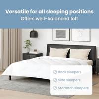 VidaXL Hoofdkussen met kussen wit katoen en polyester - thumbnail