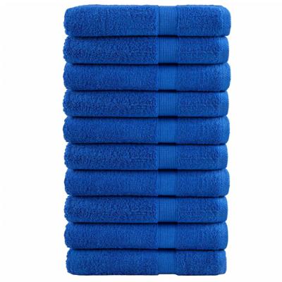 Handdoeken 10 st 600 g/m 100x200 cm 100% katoen blauw