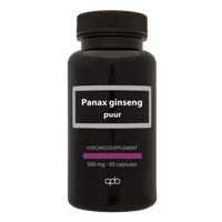 APB Holland Koreaanse ginseng puur 500mg 60 Vegetarische capsules - thumbnail