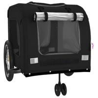 Hondenfietstrailer oxford stof en ijzer zwart - thumbnail