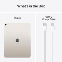 Apple iPad Air 13-inch met M3 chip: Liquid Retina-display, 128 GB, 12 MP camera aan de voor- en achterkant, wifi 6E, gemaakt voor Apple Intelligence, Touch ID – Sterrenlicht - thumbnail