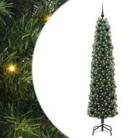 VidaXL Kunstkerstboom groen 210 cm pvc en staal en kunststof - thumbnail