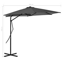 Parasol met stalen paal 300 cm antraciet - thumbnail