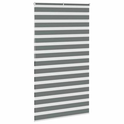 VidaXL Zebra rolgordijn 120x200 cm stofbreedte 115,9 cm donkergrijs VidaXL Zebra rolgordijn 120x200 cm stofbreedte 115,9 cm donkergrijs