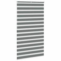 VidaXL Zebra rolgordijn 120x200 cm stofbreedte 115,9 cm donkergrijs - thumbnail
