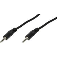 LogiLink CA1049 Jackplug Audio Aansluitkabel [1x - 1x ] 1.00 m Zwart (mat) - thumbnail