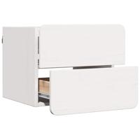 Nachtkastje 2 pcs Wit 39 x 34 x 33 cm Massief dennenhout - thumbnail