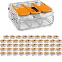 WAGO Lasklemmen Set 50 Stuks - 3-polig Oranje - thumbnail