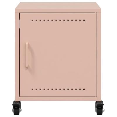 Nachtkastjes 2 st 36x39x43,5 cm staal roze Nachtkastjes 2 st 36x39x43,5 cm staal roze