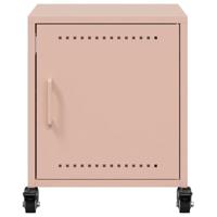 Nachtkastjes 2 st 36x39x43,5 cm staal roze - thumbnail