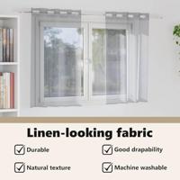 VidaXL Voile gordijn 2 pcs donkergrijs 140 x 140 cm polyester - thumbnail