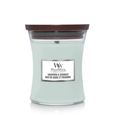 WoodWick medium candle sagewood & seagrass