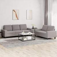 2-delige Loungeset stof taupe - thumbnail