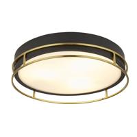 Searchlight Design plafondlampPheonix Ø 40cm zwart met goud - 62013-3PB - thumbnail