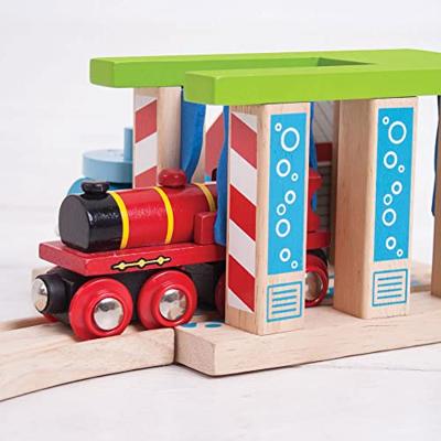 Bigjigs houten rails wasstraat voor treinen Bigjigs houten rails wasstraat voor treinen