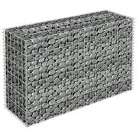 Gabion plantenbak verhoogd 90x30x60 cm gegalvaniseerd staal - thumbnail