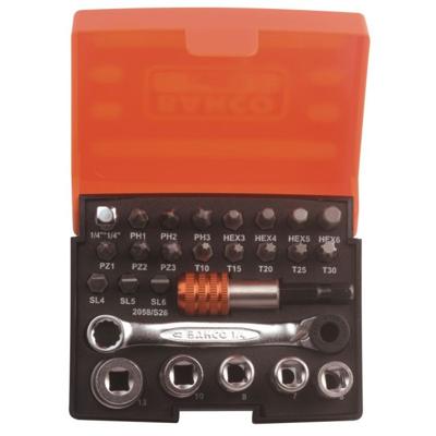 Bahco bit set met bit ratel 26-dlg | SB-2058/S26