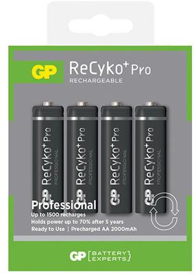 Accu batterijen GP ReCyko NiMH Ready2Use AA Mignon HR06 2000mAh reeds voorgeladen (4 stuks)