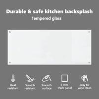 VidaXL Keuken spatscherm doorzichtig 120 x 50 cm gehard glas - thumbnail