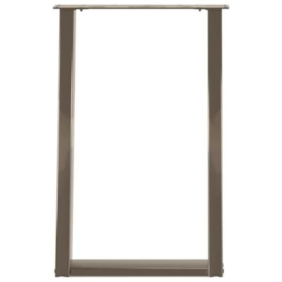 Eettafelpoten 2 st U-vormig 60x(72-73) cm staal naturel