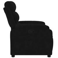 Fauteuil verstelbaar fluweel zwart - thumbnail