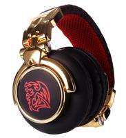 Tt eSPORTS DRACCO Signature Hoofdtelefoons Bedraad Hoofdband Gamen Zwart, Goud, Rood - thumbnail