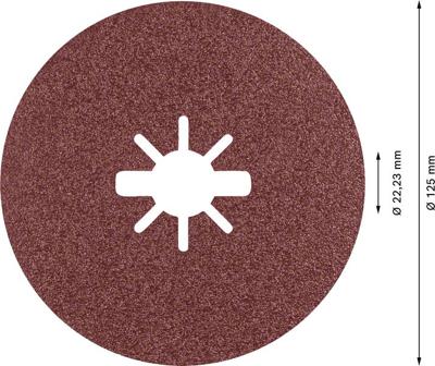 Bosch Accessoires Expert R781 X-LOCK keramische prisma-fiberschijf 125 mm, 22,23 mm, K80 - 1 stuk(s) - 2608621796 Bosch Accessoires Expert R781 X-LOCK keramische prisma-fiberschijf 125 mm, 22,23 mm, K80 - 1 stuk(s) - 2608621796