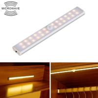 2W 24 LEDs warm wit breedbeeld intelligent menselijk lichaam sensor licht LED corridor kabinet licht USB opladen versie - thumbnail