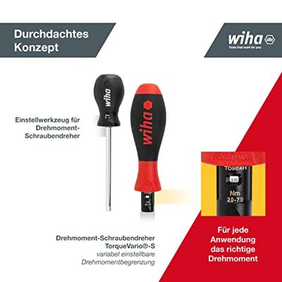 Wiha Momentschroevendraaier TorqueVario®-S | variabel instelbare momentbegrenzing | 2 - 7 Nm | 10% - 26464 - 26464
