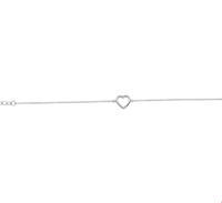 TFT Armband Zilver Hart 1,3 mm 15,5 + 2,5 cm - thumbnail