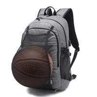 Multifunctionele student basketbal tas mannen outdoor wandelen fitness sporttas met externe USB-Oplaadpoort (grijs) - thumbnail
