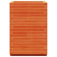 Plantenbak 50x50x72,5 cm massief grenenhout wasbruin - thumbnail