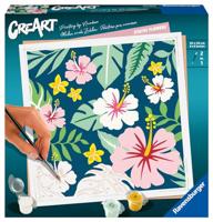 Ravensburger creart schilderen op nummer - exotische bloemen - thumbnail
