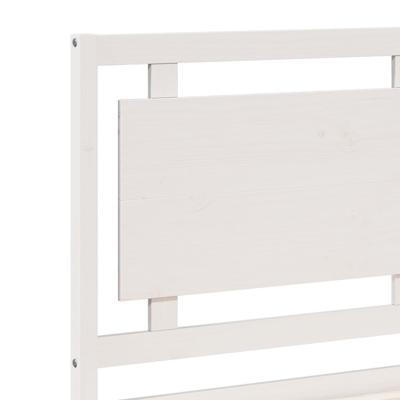 Bedframe extra lang zonder matras massief hout wit 160x220 cm