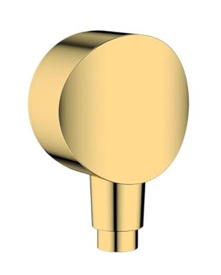 Hansgrohe FixFit muuraansluitbocht S kunststof met terugslagklep, Polished Gold Optic