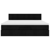 Ottoman bed met matras 180x200cm stof zwart - thumbnail