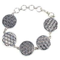 Armband Bloem des Levens Zilverkleurig - thumbnail