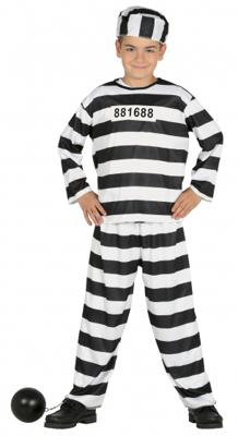 Boevenpak kind zwart/wit