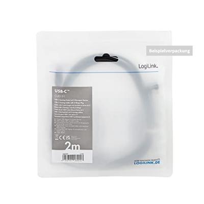 LogiLink USB-kabel USB 2.0 USB-C stekker 1.00 m Zwart CU0190