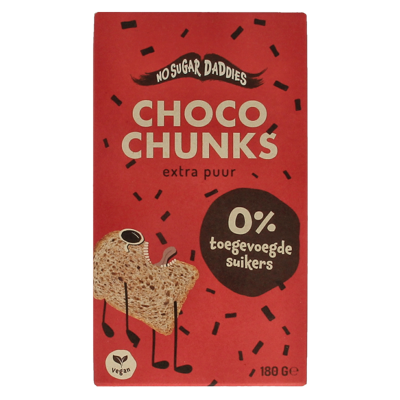 No Sugar Daddies Choco chunks extra puur bio 180 Gram