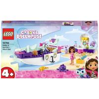 LEGO Gabby's poppenhuis - Vertroetelschip van Gabby en Meerminkat Constructiespeelgoed - thumbnail