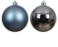 12 onbreekbare kerstballen blue ice 6 cm - thumbnail