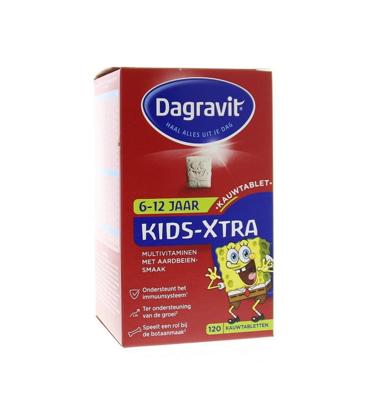 Dagravit Multi kids framboos 6-12 jaar (120 Kauwtab)
