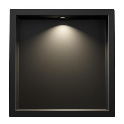 Wiesbaden Demis Inbouwnis LED 30x30x7cm Mat Zwart - Stijlvolle Badkamerverlichting