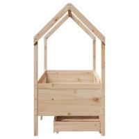 Kinderbedframe met lades 70x140 cm massief grenenhout - thumbnail