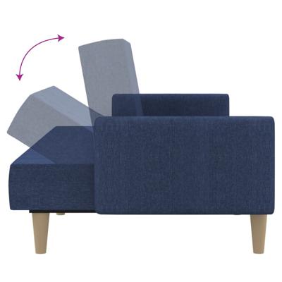 Slaapbank 2-zits stof blauw