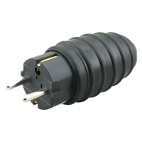 Q-Link Stekker | Randaarde | 10/16A | Rubber | Zwart - 00.110.17 - thumbnail