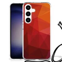 Shockproof Case voor Samsung Galaxy S24 Polygon Red - thumbnail