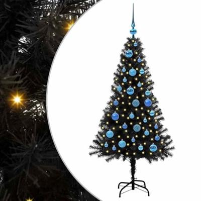 VidaXL Kerstboom met 150 led met standaard zwart 150 cm pvc